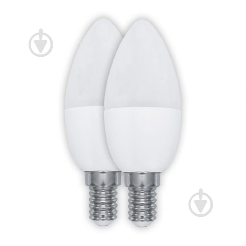 Лампа світлодіодна ULLATUS 640 Lm 2 шт./уп. 8 Вт C37 E14 220 В 4500 К - фото 1