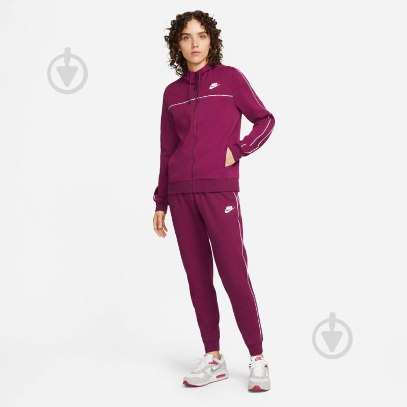 Джемпер Nike W NSW MLNM ESSNTL FLC FZ HDY CZ8338-610 р.XS бордовый - фото 6