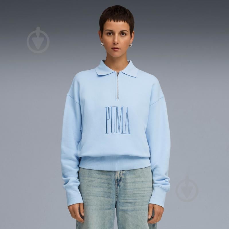 Світшот Puma PREMIUM ESS Oversized Graphic Polo Crew 63205648 р.L синій - фото 1