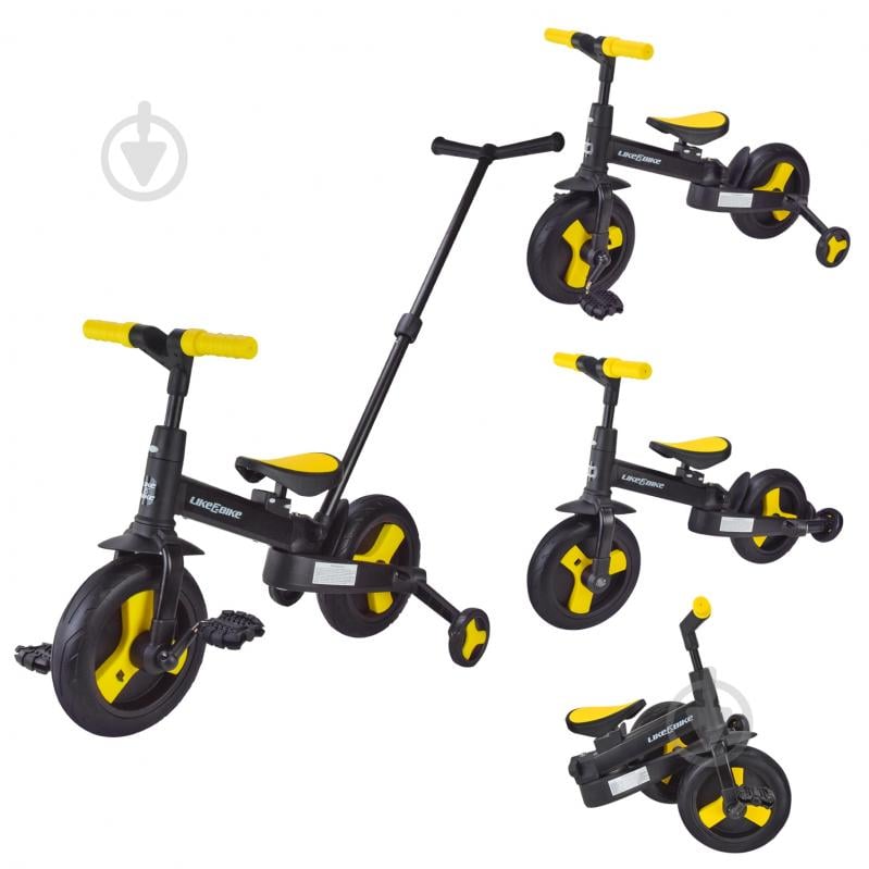 ᐉ Велосипед детский трехколесный 3 в 1 желто-черный TB2401 YELLOW ...