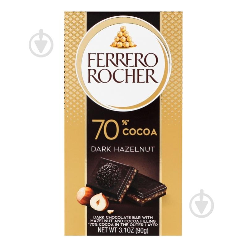 Черный шоколад Ferrero ROCHER c лесными орехами - фото 1 Черный шоколад Ferrero ROCHER c лесными орехами - фото 1