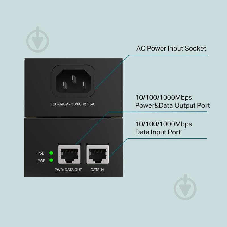 Інжектор TP-Link PoE++ TL-POE170S - фото 5