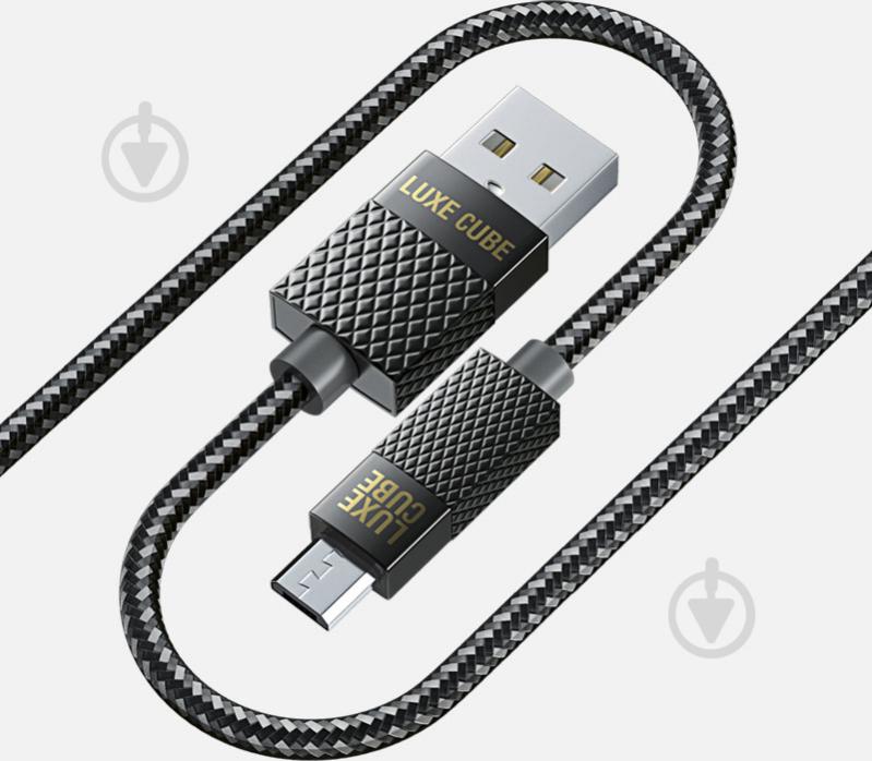 Кабель Luxe Cube Premium USB micro to USB 1 м сірий (8886668686167) - фото 1