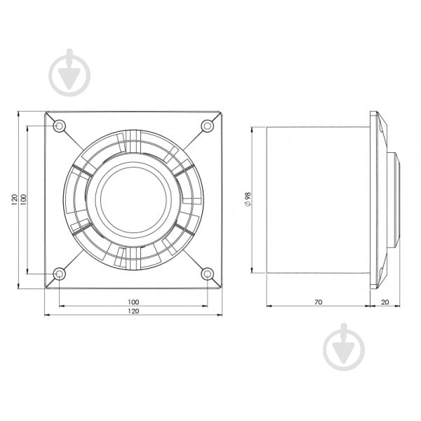 Вытяжной вентилятор EUROPLAST L100 - фото 2 Вытяжной вентилятор EUROPLAST L100 - фото 2