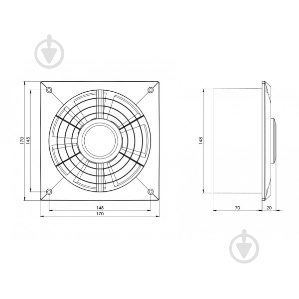 Вытяжной вентилятор EUROPLAST L150 - фото 2