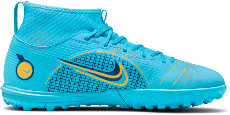 Сороконожки Nike JR SUPERFLY 8 ACADEMY TF DJ2864-484 р.38,5 голубой - фото 4