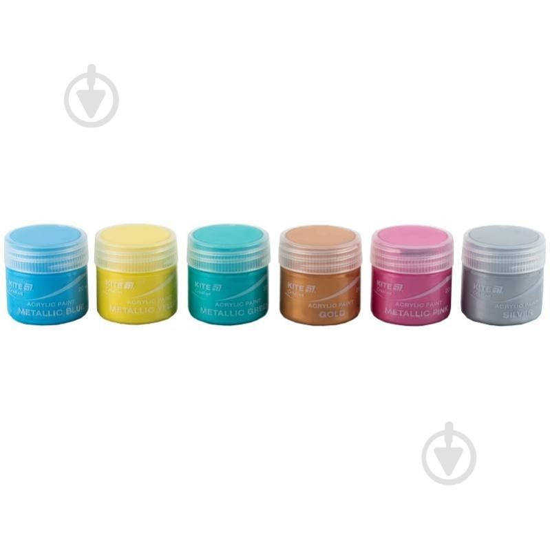 Набор акриловых красок 6 металлических цветов Creative K-273 20 мл KITE - фото 4 Набор акриловых красок 6 металлических цветов Creative K-273 20 мл KITE - фото 4