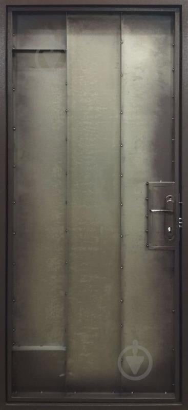 Двері вхідні Техно 1 RAL 8017 2040х860 мм праві - фото 2