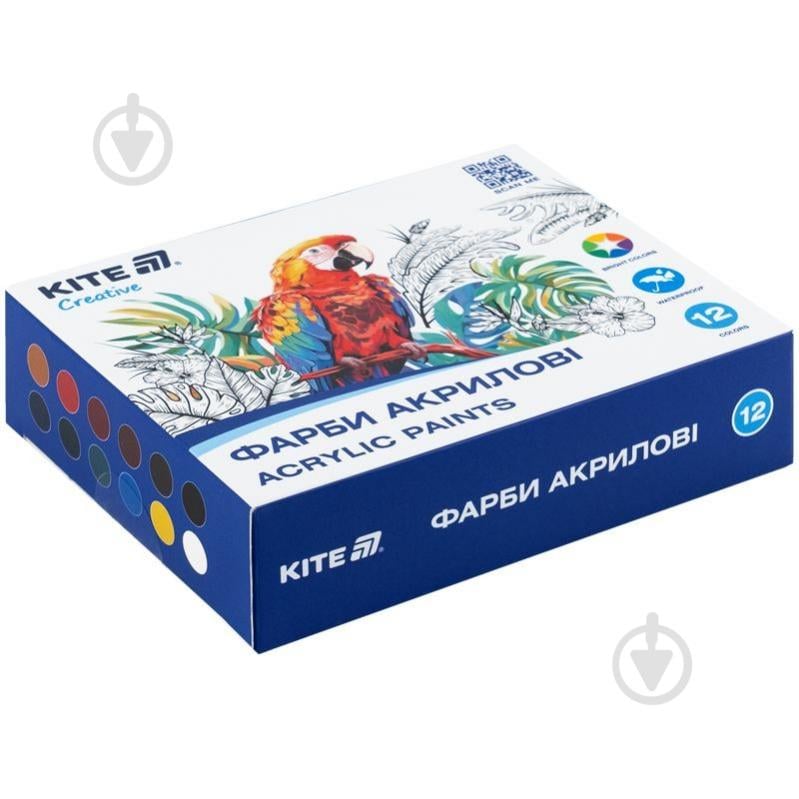 Набір акрилових фарб 12 кольорів Creative K-275 20 мл KITE - фото 1 Набір акрилових фарб 12 кольорів Creative K-275 20 мл KITE - фото 1