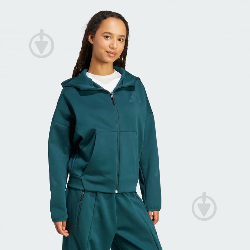 Джемпер Adidas W Z.N.E. FZ JW5321 р.M зелений - фото 3 Джемпер Adidas W Z.N.E. FZ JW5321 р.M зелений - фото 3
