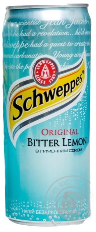 Безалкогольний напій Schweppes Bitter Lemon 0,33 л (5449000064110) - фото 1