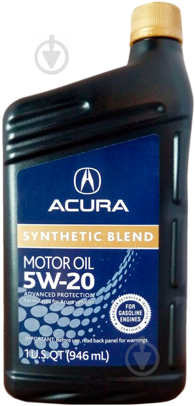 Моторное масло Acura Acura Synthetic Blend 5W-20 0,946 л (87989033) - фото 1