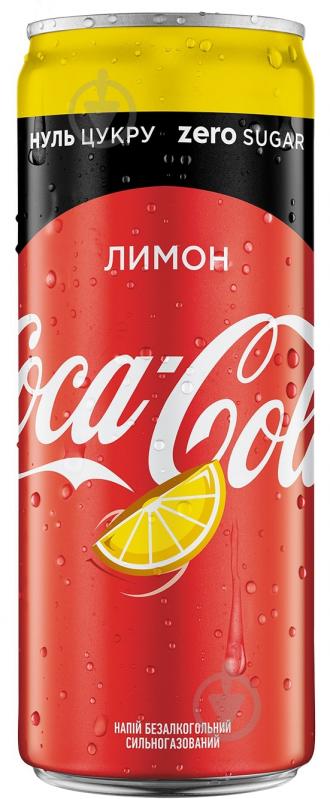 Безалкогольний напій Coca-Cola ZERO lemon 0,33 л (5449000227157) - фото 1