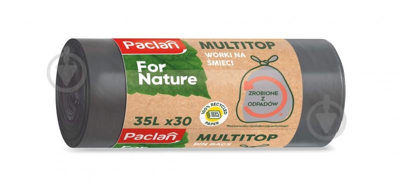 Мішки для побутового сміття Paclan For Nature стандартні 35 л 30 шт. - фото 1