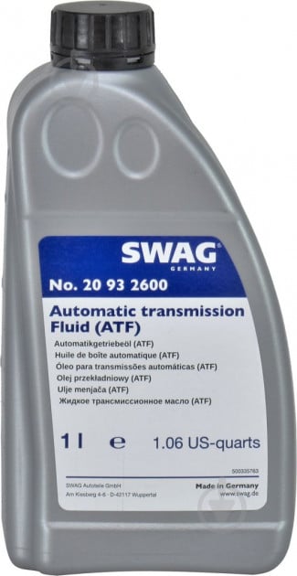 Мастило трансмісійне SWAG Automatic Transmission Fluid ATF 1 л (20932600) - фото 1