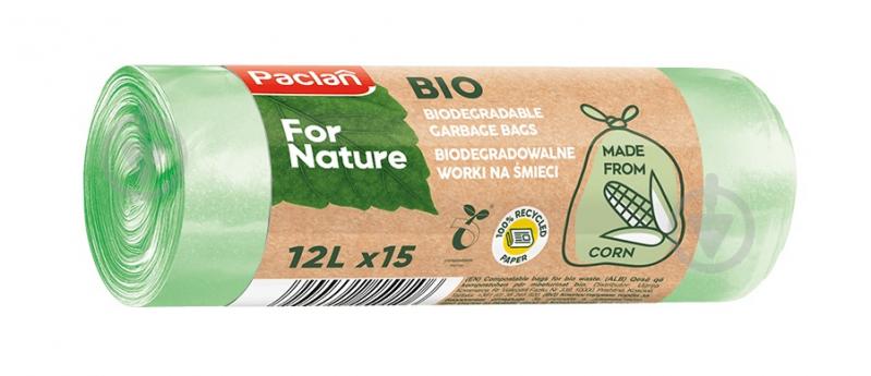 Мешки для бытового мусора Paclan For Nature Bio стандартные 12 л 15 шт. - фото 1