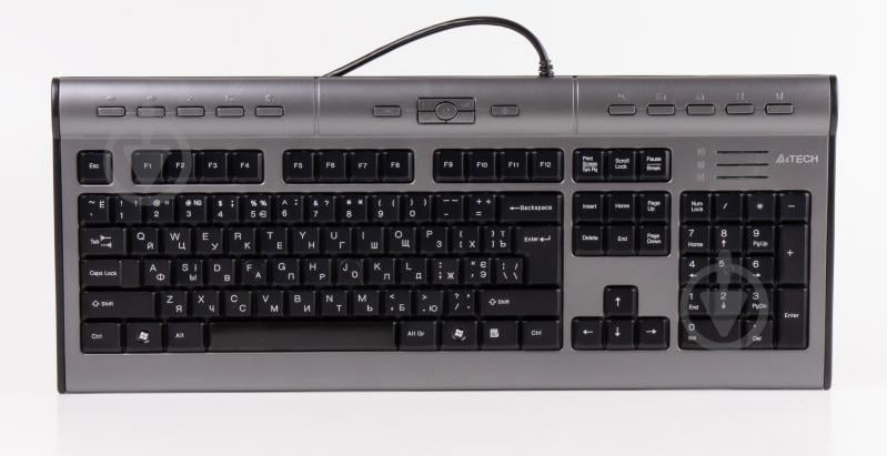 Клавиатура A4Tech (KL-7MUU USB (Silver Grey)) grey - фото 1 Клавиатура A4Tech (KL-7MUU USB (Silver Grey)) grey - фото 1