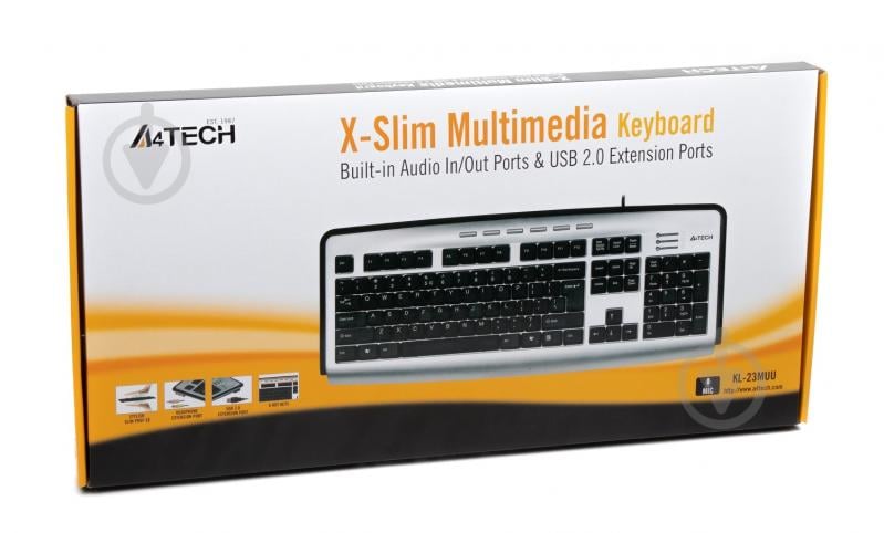 Клавиатура A4Tech (KL-23MUU USB (Silver)) - фото 2