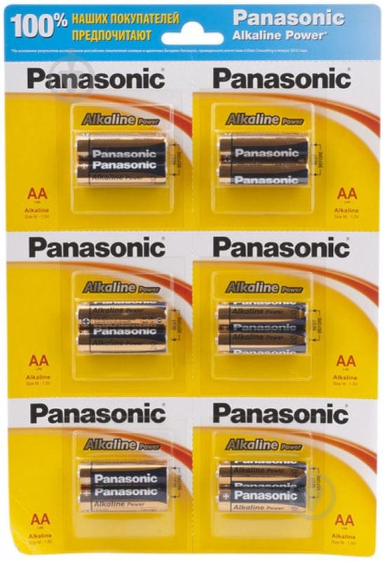 Батарейка Panasonic ALKALINE POWER AA (LR6REB/2B12R) - фото 2