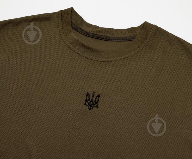 Футболка чоловіча LOGOS з COOLMAX з вишивкою чорний герб 04-09-00-0104 р.3XL хакі - фото 2