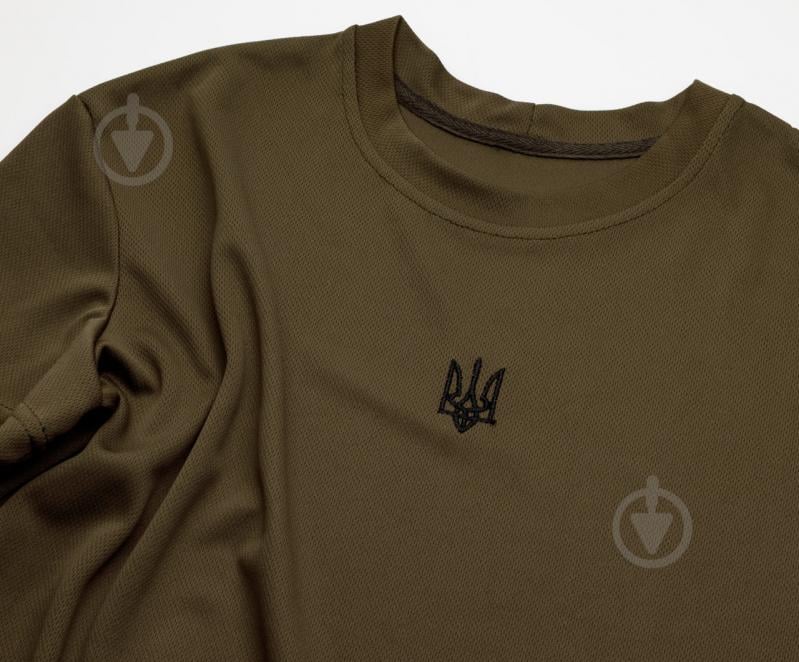 Футболка чоловіча LOGOS з COOLMAX з вишивкою чорний герб 04-09-00-0104 р.3XL хакі - фото 3
