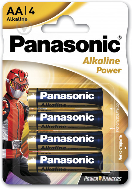 Батарейка Panasonic Panasonic ALKALINE POWER AA (LR6REB/4B1F) AA (R6, 316) (LR6REB/4B1F) - фото 1