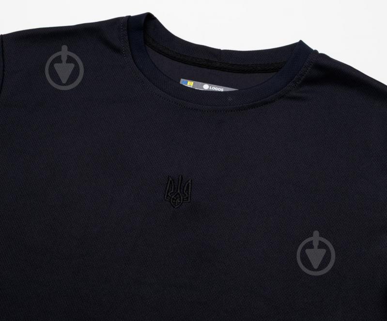 Футболка мужская LOGOS из COOLMAX с вышивкой черный герб 04-09-00-0104 р.S navy/blue - фото 2