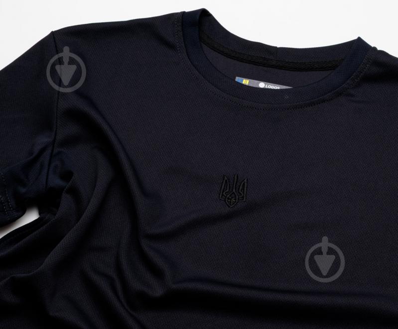 Футболка мужская LOGOS из COOLMAX с вышивкой черный герб 04-09-00-0104 р.S navy/blue - фото 3