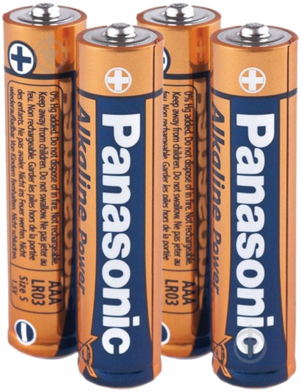 Батарейка Panasonic Panasonic ALKALINE POWER AAA BLI 4 (LR03REB/4B1F) AAA (мизинчиковые) (LR03REB/4BPRPR) - фото 2