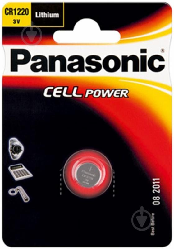 Батарейка Panasonic Panasonic CR 1220 (CR-1220EL/1B) CR1220/CR 1 шт. (CR-1220EL/1B) - фото 1