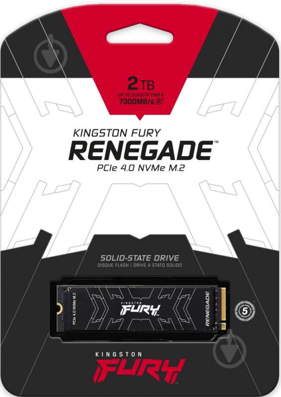 SSD-накопитель Kingston Fury Renegade + радиатор 2000GB M.2 PCI Express 4.0 x4 3D TLC NAND (SFYRDK/2000G) - фото 4