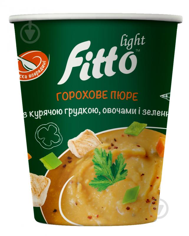 Пюре горохове Fitto Light з курячою грудкою, овочами і зеленню 40 г 40 г - фото 1