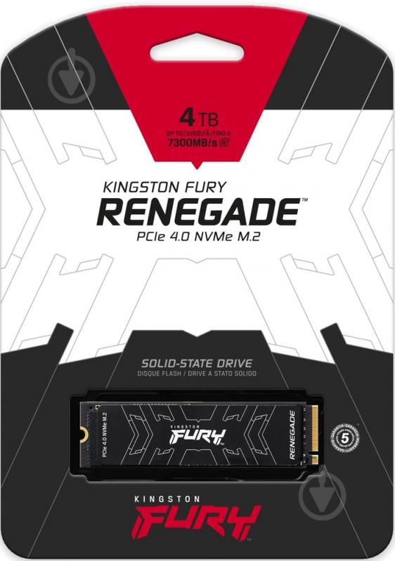 SSD-накопитель Kingston Fury Renegade + радиатор 4000GB M.2 PCI Express 4.0 x4 3D TLC NAND (SFYRDK/4000G) - фото 4