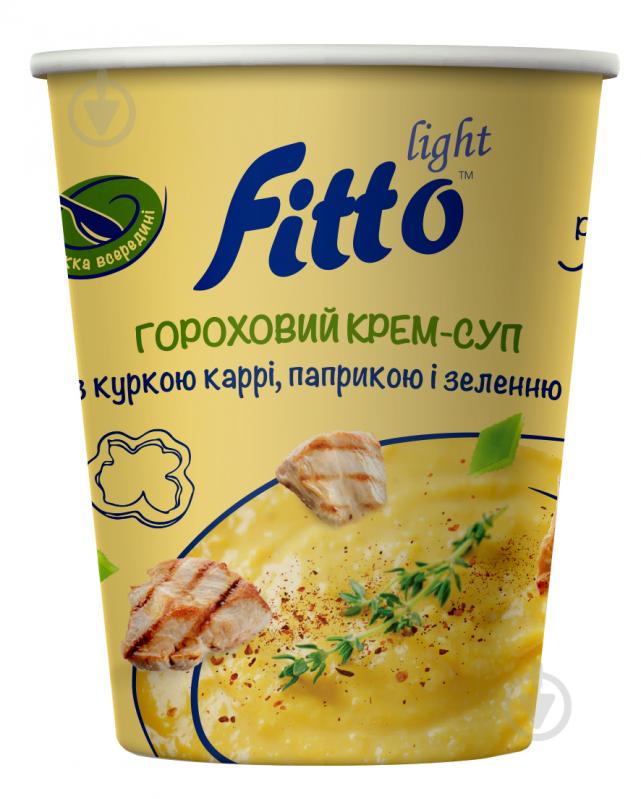 Крем-суп Fitto Light Гороховий з куркою каррі, паприкою і зеленню 40 г 40 г - фото 1