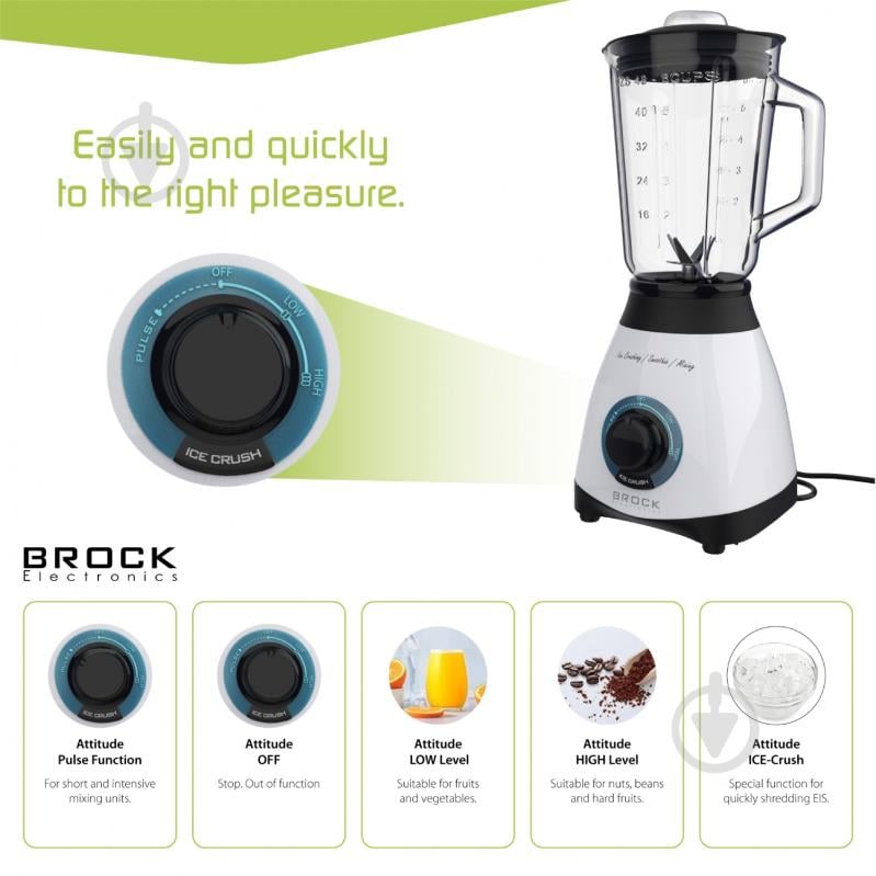 Блендер стаціонарний Brock BL 1501 WH - фото 4