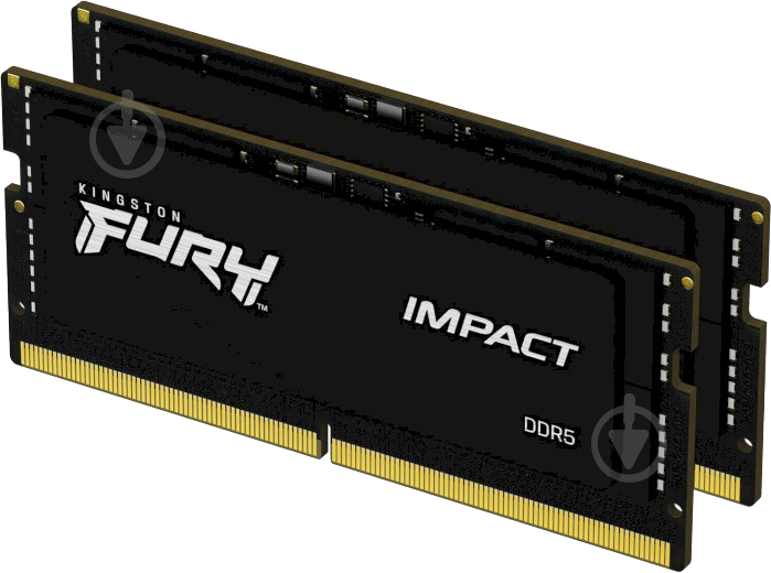 Оперативна пам'ять Kingston SODIMM DDR5 16 GB (2x8GB) 4800 MHz (KF548S38IBK2-16) FURY Impact - фото 3