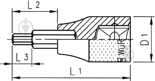 Головка WURTH 1/2IN-INHEX-WS8-L140MM 1 шт. 0715137082 - фото 2