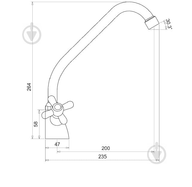 Змішувач для кухні Mixxen Медея HB7002805C-M7110 - фото 2