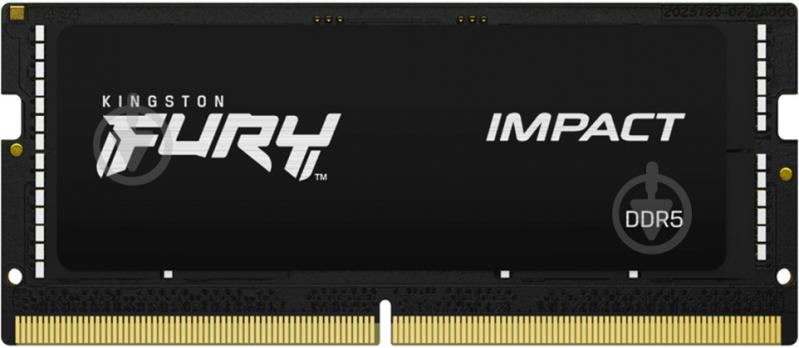 Оперативна пам'ять Kingston SODIMM DDR5 32 GB (1x32GB) 4800 MHz (KF548S38IB-32) FURY Impact - фото 1