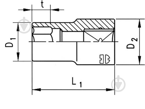 Головка WURTH 1/2IN-LONG-HEX-WS11 1 шт. 0712132311 - фото 2