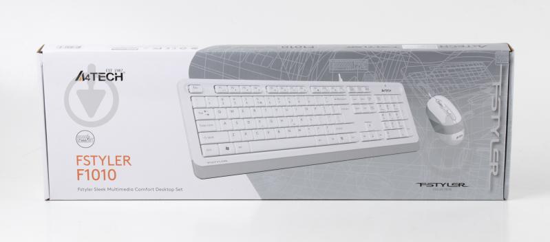 Комплект клавіатура та миша A4Tech Fstyler F1010 White - фото 4