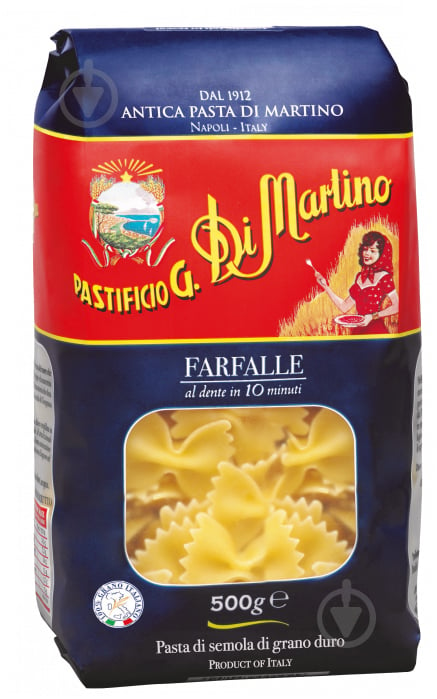 Макарони Di Martino Farfalle 500 г - фото 1