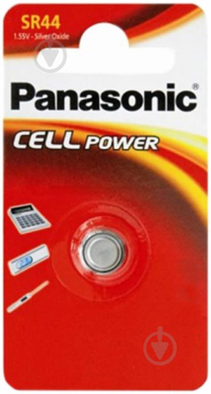 Батарейка Panasonic SR 44 BLI 1 (SR-44EL/1B) - фото 1