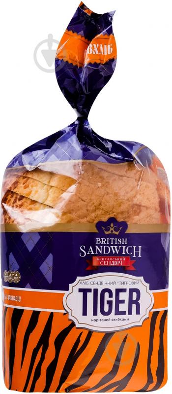 Хлеб Київхліб Тигровый Британский сэндвич нарезной 400 г - фото 2