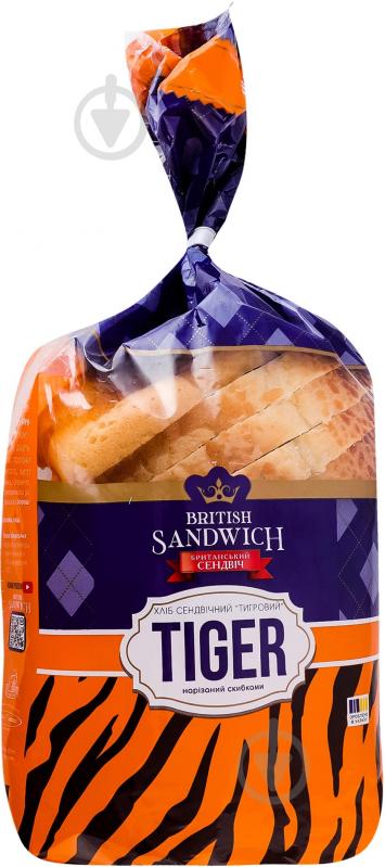 Хлеб Київхліб Тигровый Британский сэндвич нарезной 400 г - фото 4