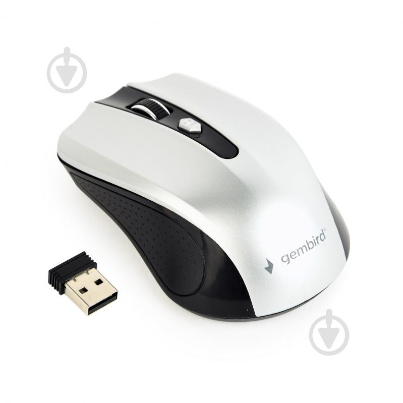 Мишка Gembird MUSW-4B-04-BS silver - фото 2