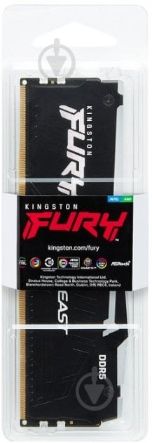 Оперативная память Kingston DDR5 SDRAM 16 GB (1x16GB) 5200 MHz (KF552C40BBA-16) Beast Black RGB - фото 4 Оперативная память Kingston DDR5 SDRAM 16 GB (1x16GB) 5200 MHz (KF552C40BBA-16) Beast Black RGB - фото 4