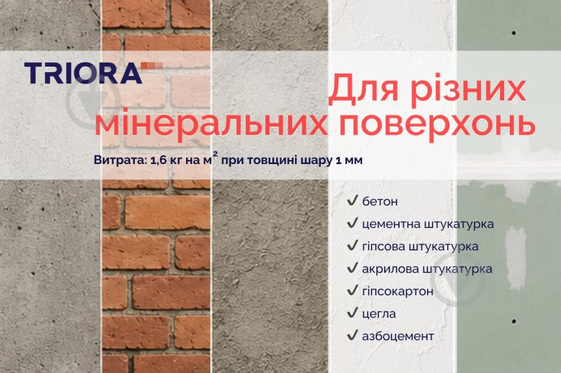 Шпаклевка Triora универсальная акриловая 5 кг - фото 3
