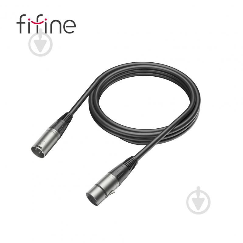 Кабель микрофонный FIFINE XLR Male to Female 3 м черный (L9) - фото 2 Кабель микрофонный FIFINE XLR Male to Female 3 м черный (L9) - фото 2