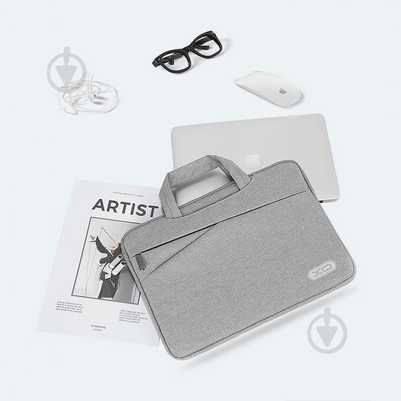 Сумка для ноутбука Xo 13" grey (CB01-13.grey) - фото 2 Сумка для ноутбука Xo 13" grey (CB01-13.grey) - фото 2